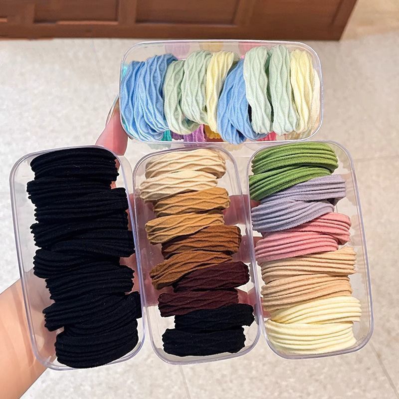 Best-selling seamless hair tie, high-elasticity hair band, thickened elastic band, the same style elastic band for hair ties, new dopamine detail image 18