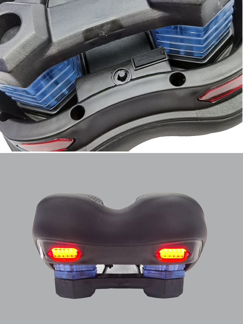 Silla de montar Q3ST-2 con luz silla de montar de bicicleta cojín de luz de dos colores asiento de bicicleta de montaña grueso asiento de bicicleta grande paquete Application Scenario
