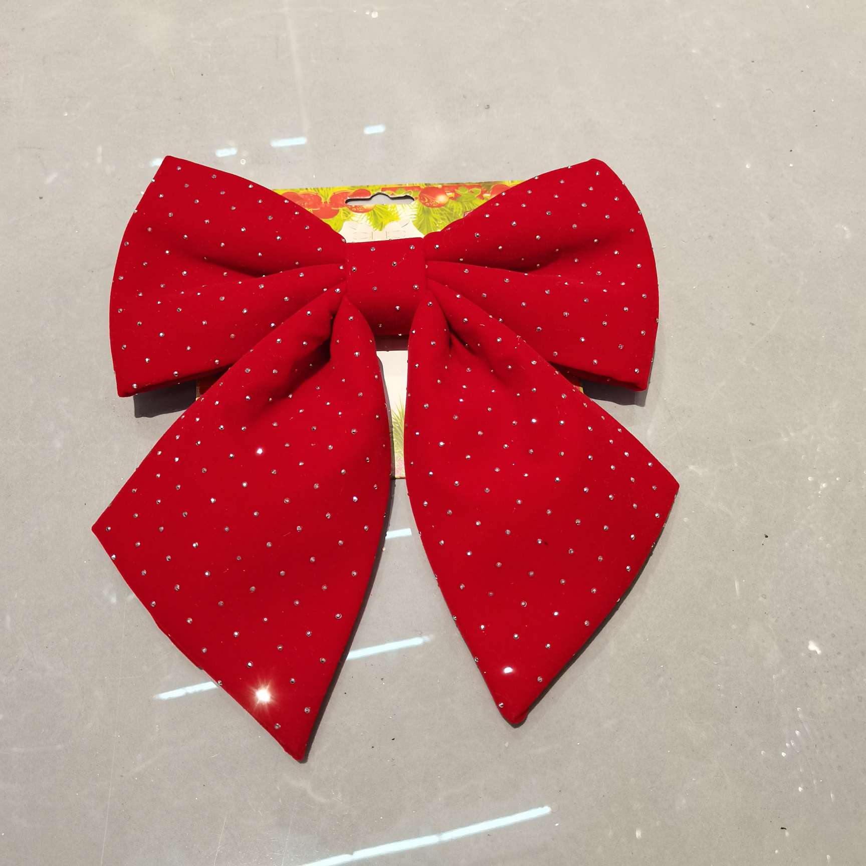 圣诞节用品装饰品蝴蝶结涤纶1PC2PC3PC4PC电商爆款圣诞用品圣诞蝴蝶结