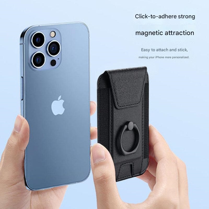 Adecuado para iPhone15 magnético de succión cardpack holder 14/12/13Magsafe anillo holder de succión magnética de múltiples tarjetas Application Scenario