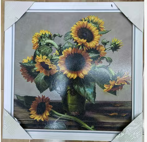 向日葵装饰画，精品装饰画摆台