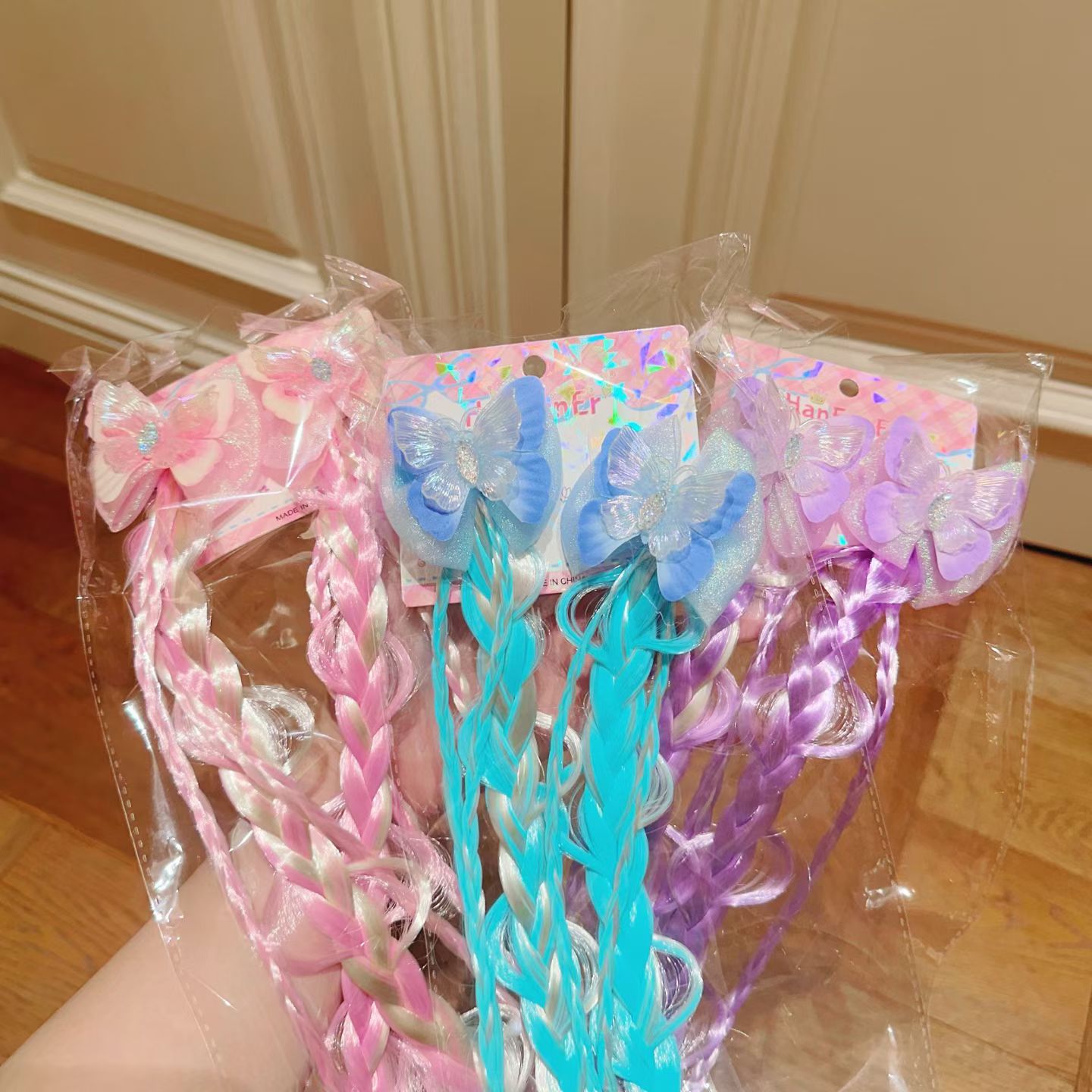 最新儿童假发辫子儿童发饰（儿童发饰一次性皮筋亚克力儿童发夹头饰儿童发夹详情5