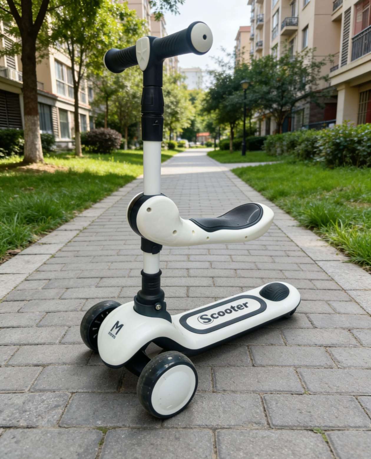 滑板运动休闲滑行玩具幼儿童滑板车踏板可坐可骑小孩宝宝溜溜滑滑车白底实物图