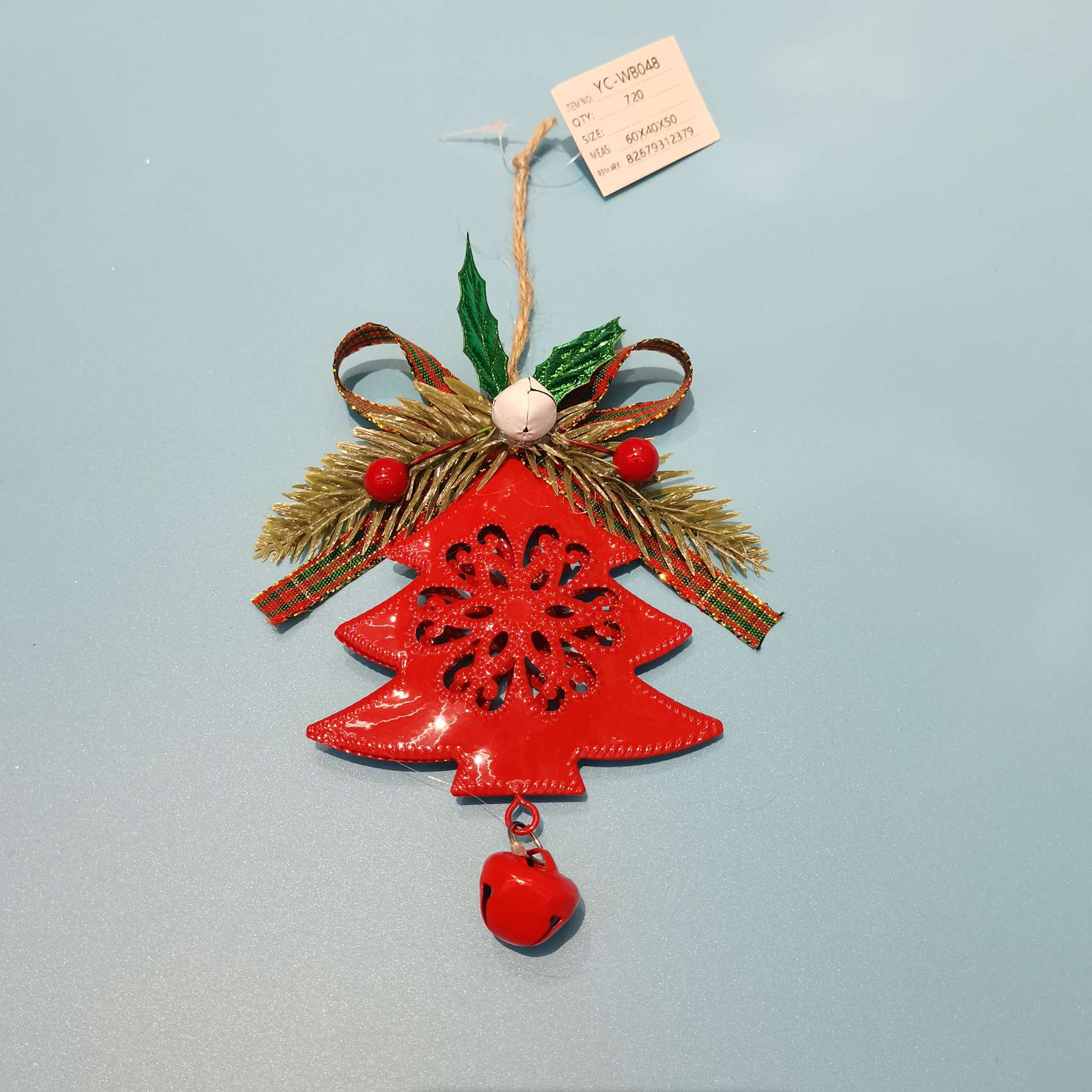 圣诞节用品装饰品铁艺挂件五星爱心雪花圣诞树流水摆件白底实物图