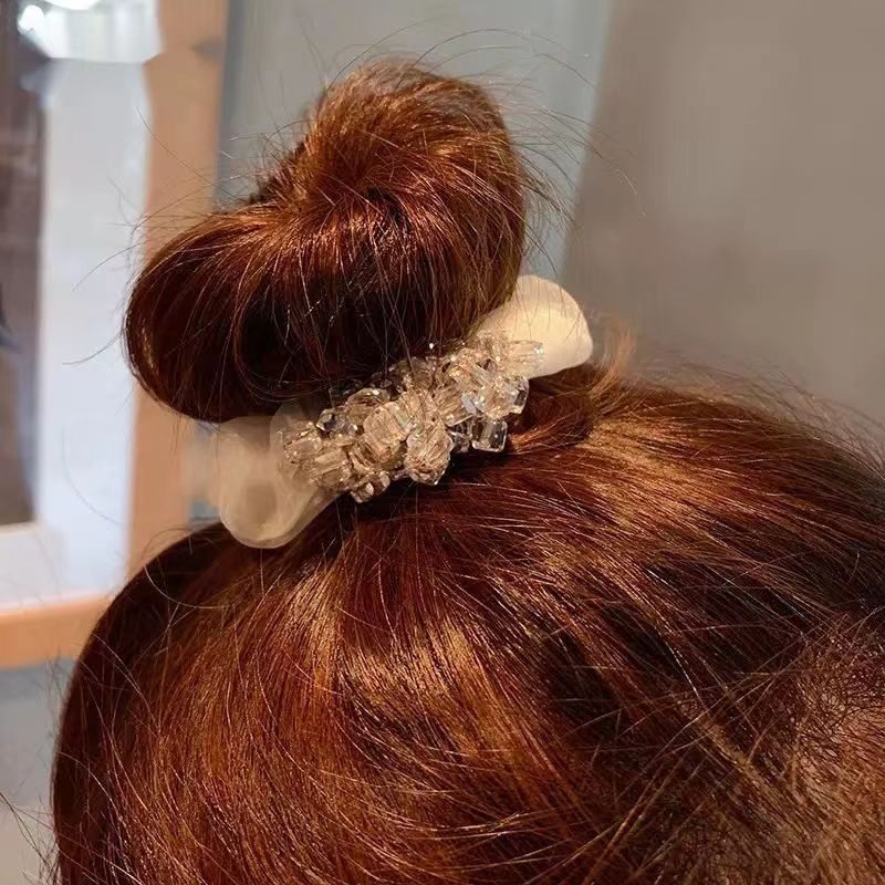 Large intestine hair bands, Korean hair ties, hair accessories, cute hair bands for girls, fashionable hair accessories, colorful hair bands detail image 9