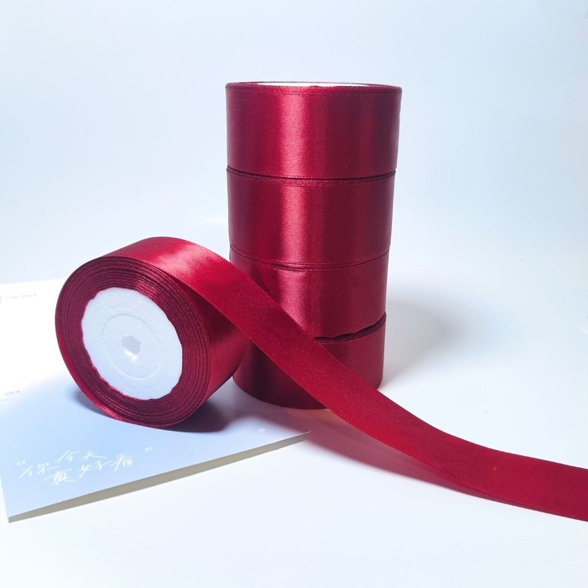 4CM ribbon wedding decoration webbing, flower gift box, cake wedding packaging webbing detail image 4