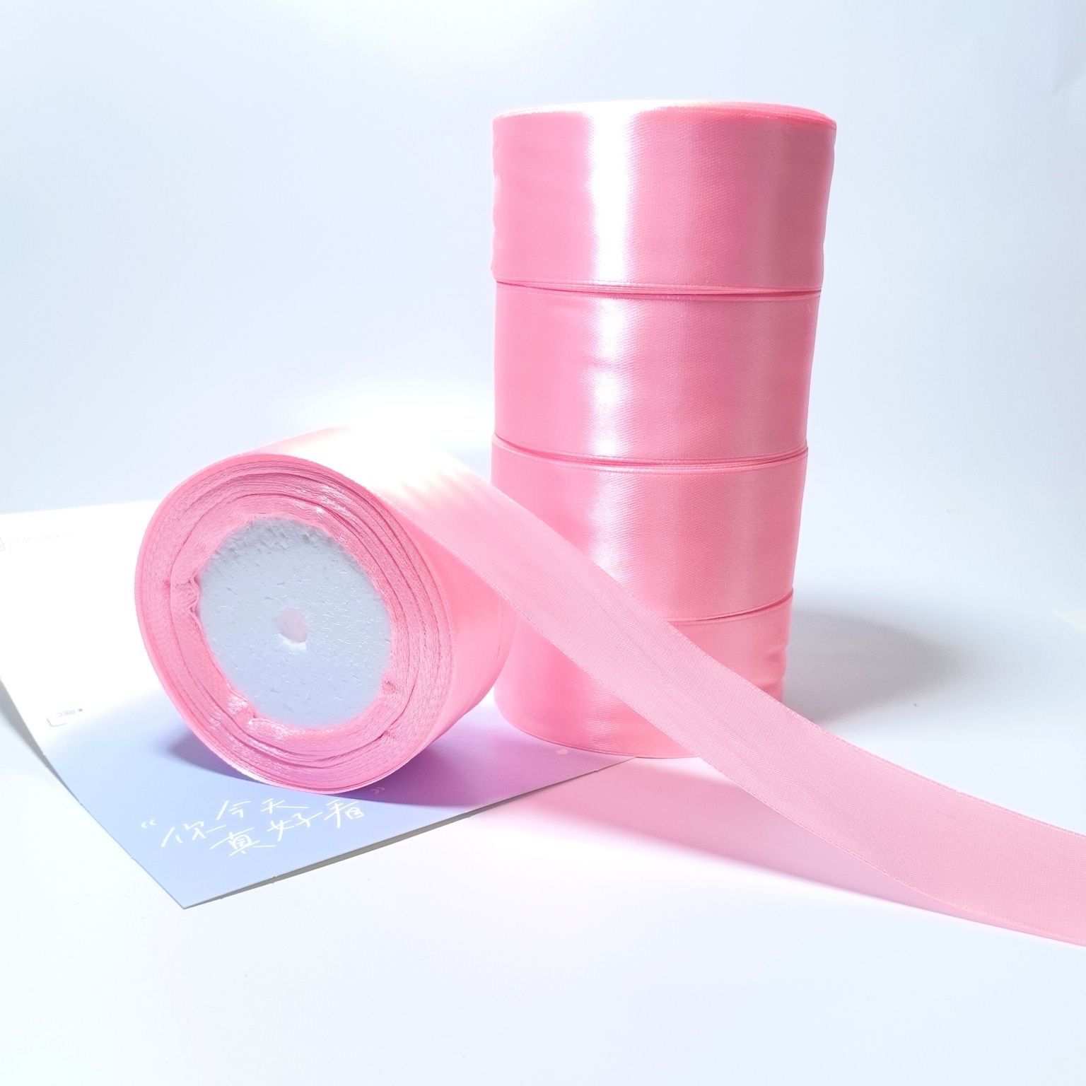 4CM ribbon wedding decoration webbing, flower gift box, cake wedding packaging webbing detail image 5