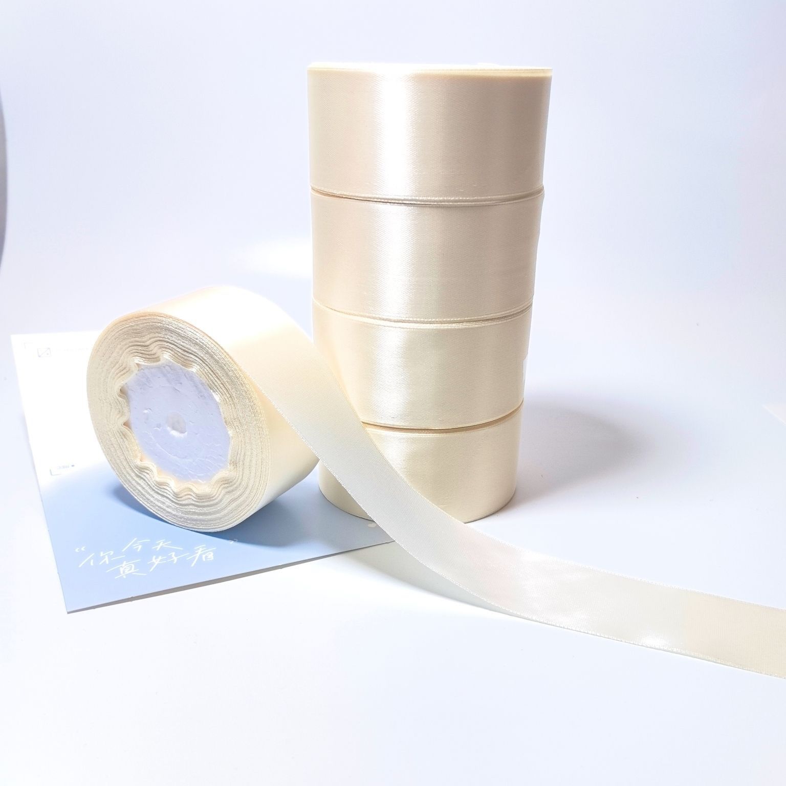 4CM ribbon wedding decoration webbing, flower gift box, cake wedding packaging webbing detail image 11