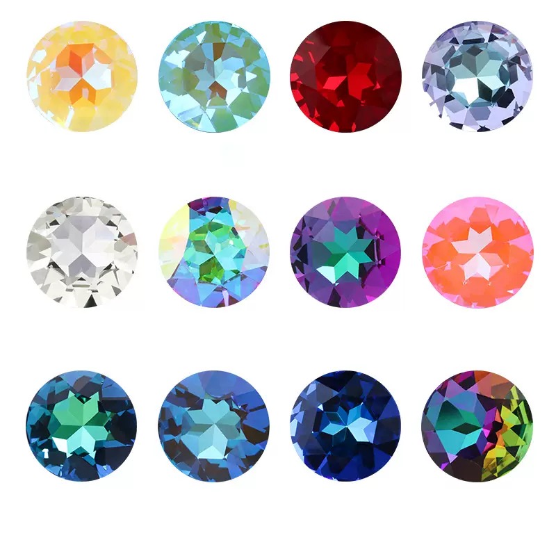 尚莉27mm宝石花高端高品质网红显白美甲K9异形水晶饰品发饰钻饰diy