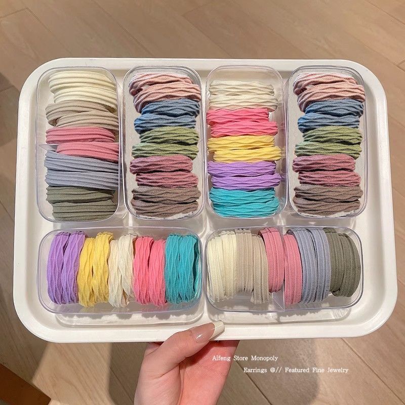 Best-selling seamless hair tie, high-elasticity hair band, thickened elastic band, the same style elastic band for hair ties, new dopamine detail image 10