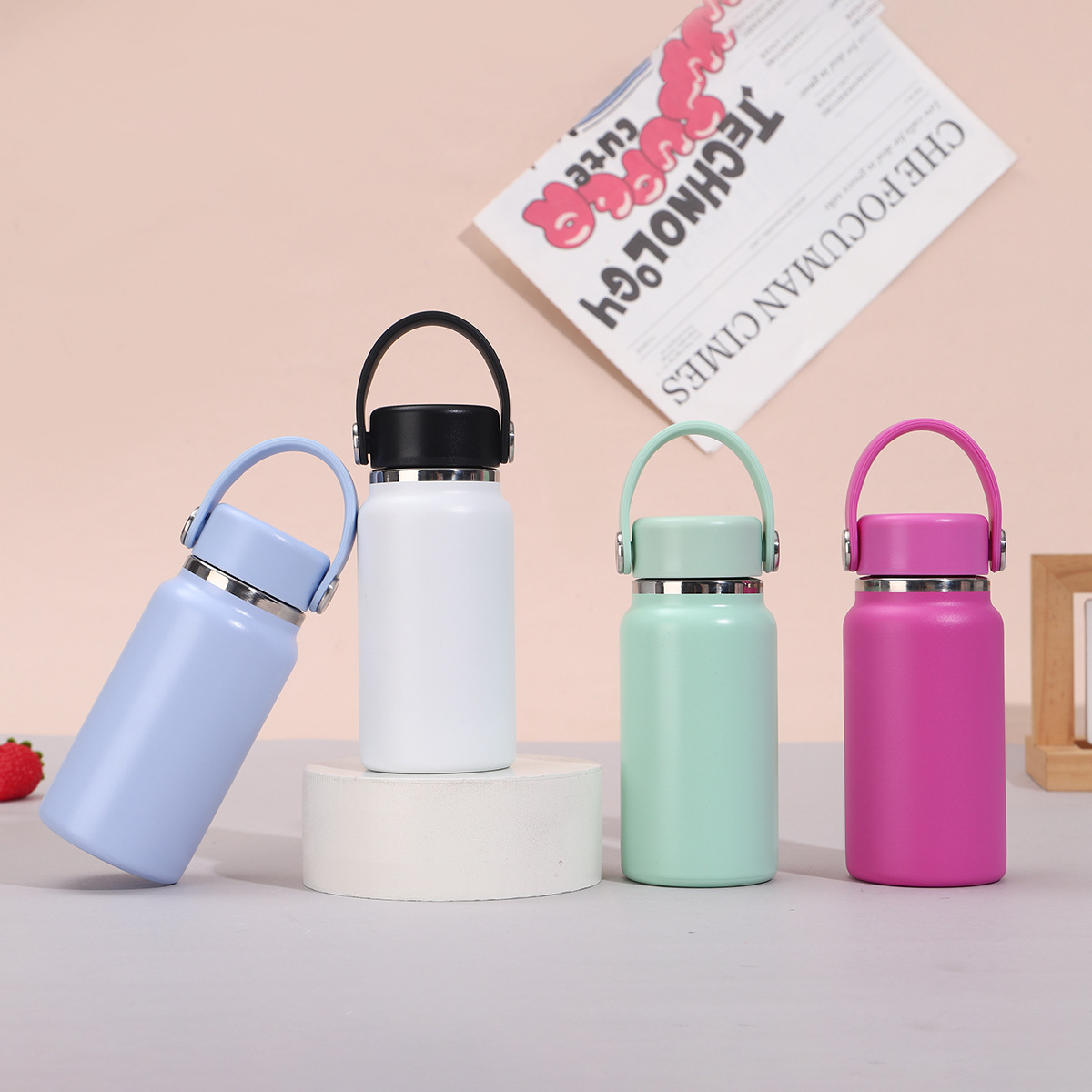Cute small capacity portable handheld thermos cup详情1