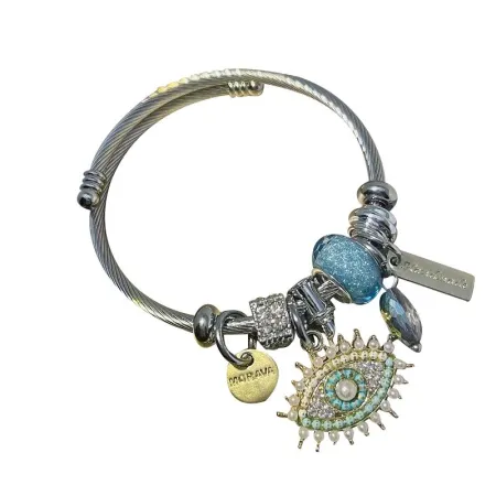 The European and American fashionable stainless steel wire Devil's Eye bracelet is a bestseller on Douyin. The European and American fashionable stainless steel wire Devil's Eye bracelet is a bestseller on Douyin.