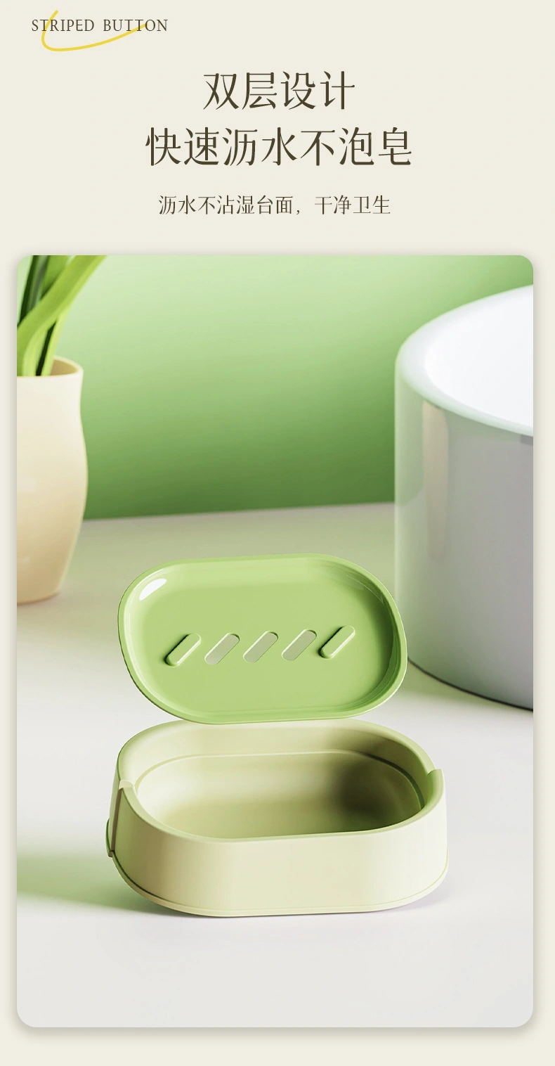 T54-Y-8549 Household non-punching soap box, large bathroom soap rack, bathroom storage rack, simple double-layer detail image 6