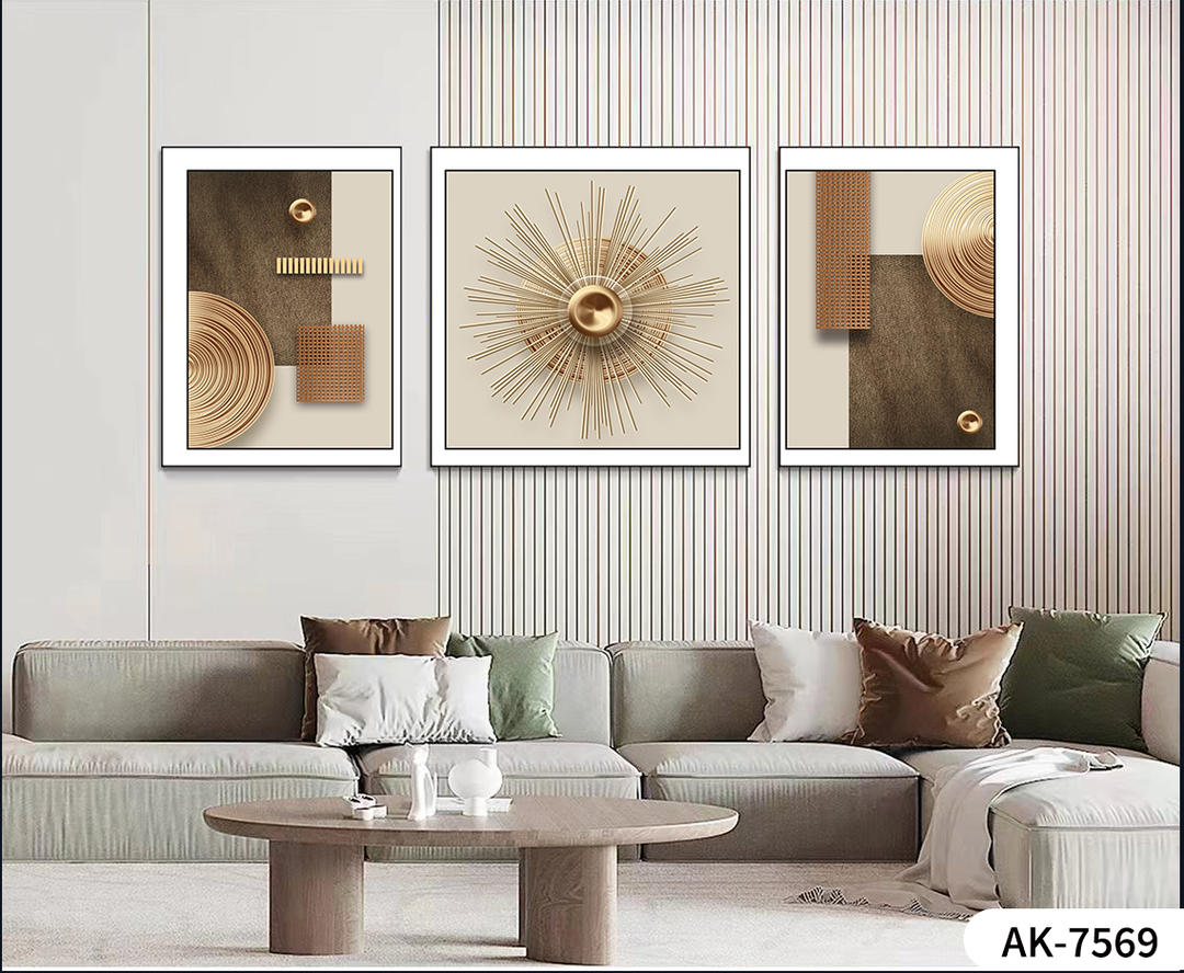 装饰画/农村客厅装饰画/壁画卧室/农村别墅装饰画/迎客松新中式产品图