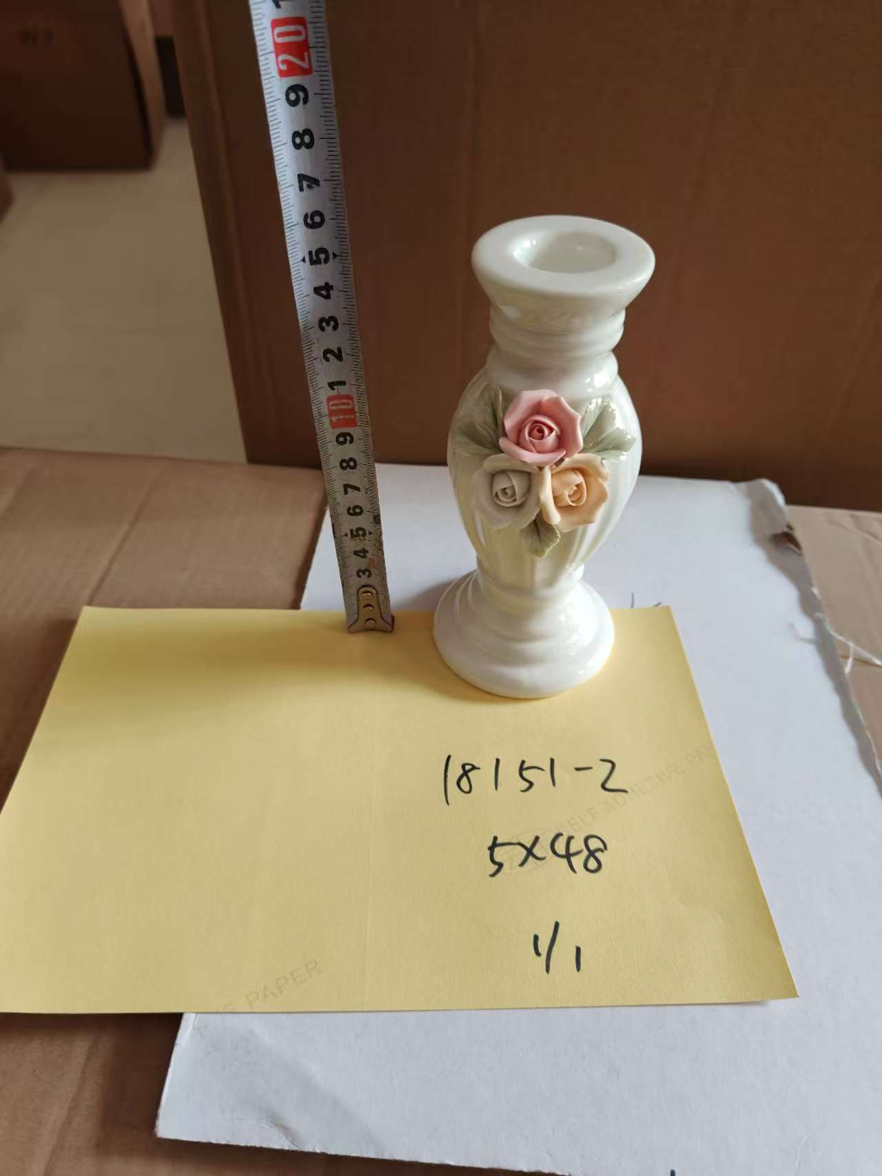 素胚琉璃陶瓷玻璃花瓶工艺品礼品摆件装饰花瓶手工烛台