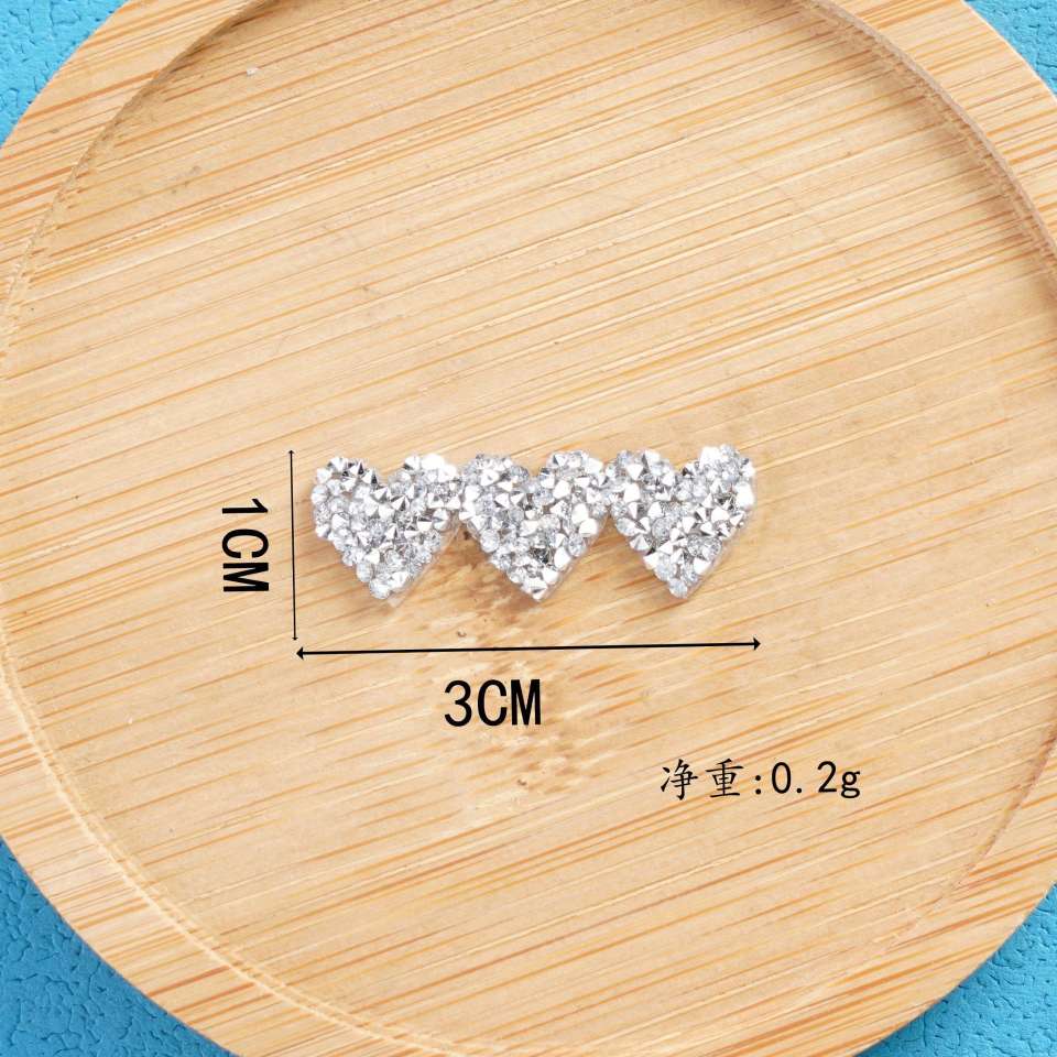 Hot melt adhesive full diamond three-dimensional butterfly high-flash heart star diamond sticker, hollowed-out water diamond sticker, diy clothing and hair accessories Item Picture