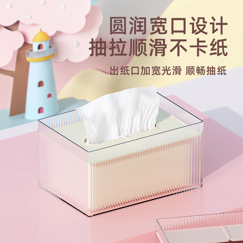 T54-Y-8577纸巾盒分离式客厅创意桌面收纳抽纸盒可爱纸抽盒产品图