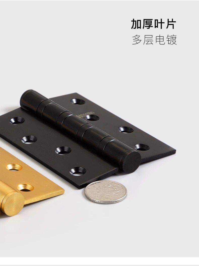 Black stainless steel water-soaked door hinges, fireproof door and window accessories, furniture hardware accessories, sheet metal parts pic 6