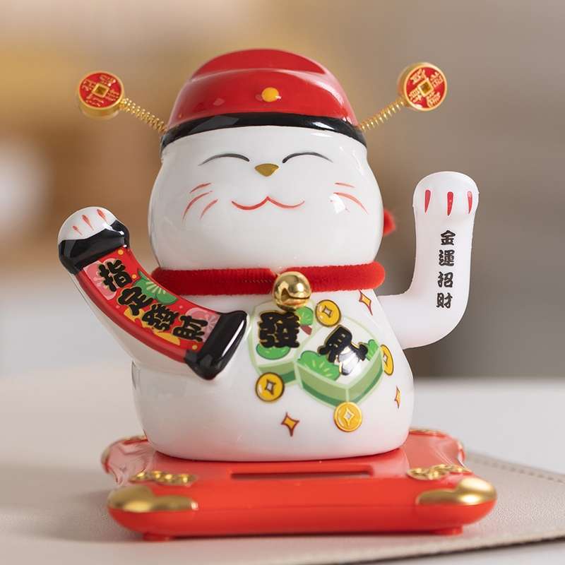 Ceramic handicrafts, gifts, ceramic God of Wealth cat, ceramic decorative handicrafts, ceramics detail image 6