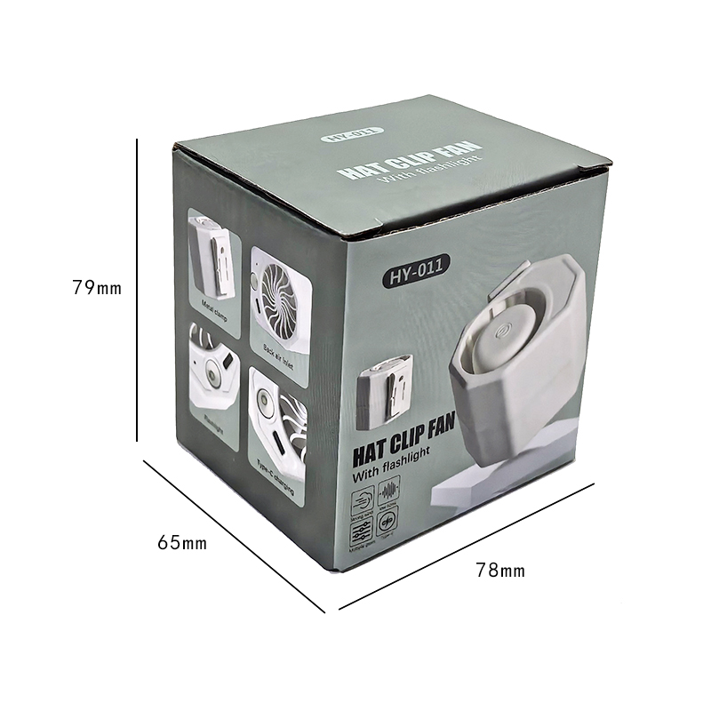 HY-011可充电帽夹风扇灯便携式腰挂风扇强风照明手电筒消暑腰挂风扇详情8