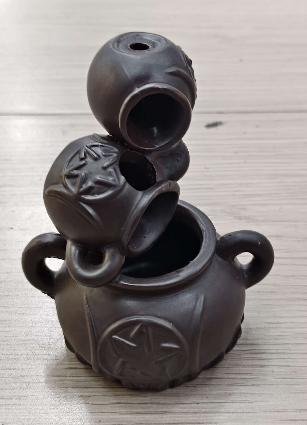 一件咖色陶瓷三层酒瓶倒流香香炉2286节日礼品工艺品家具用品