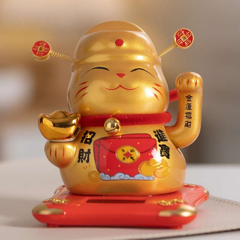 Ceramic handicrafts, gifts, ceramic God of Wealth cat, ceramic decorative handicrafts, ceramics