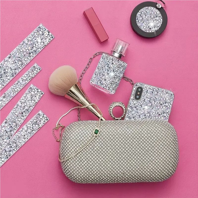 Diamond stickers, flash diamond self-adhesive double-sided glue, DIY handmade shoes, bags, crystal clothing accessories, lace decoration, diamond chain stickers detail image 2