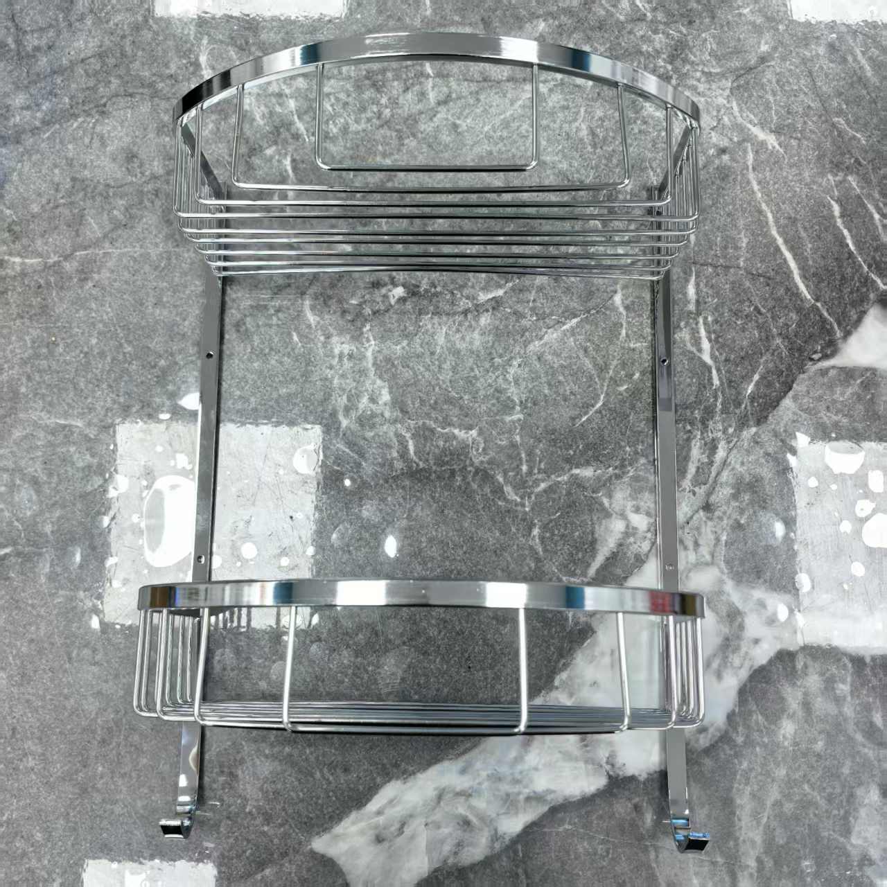 RR-GJ148 stainless steel wall-mounted storage rack with hooks