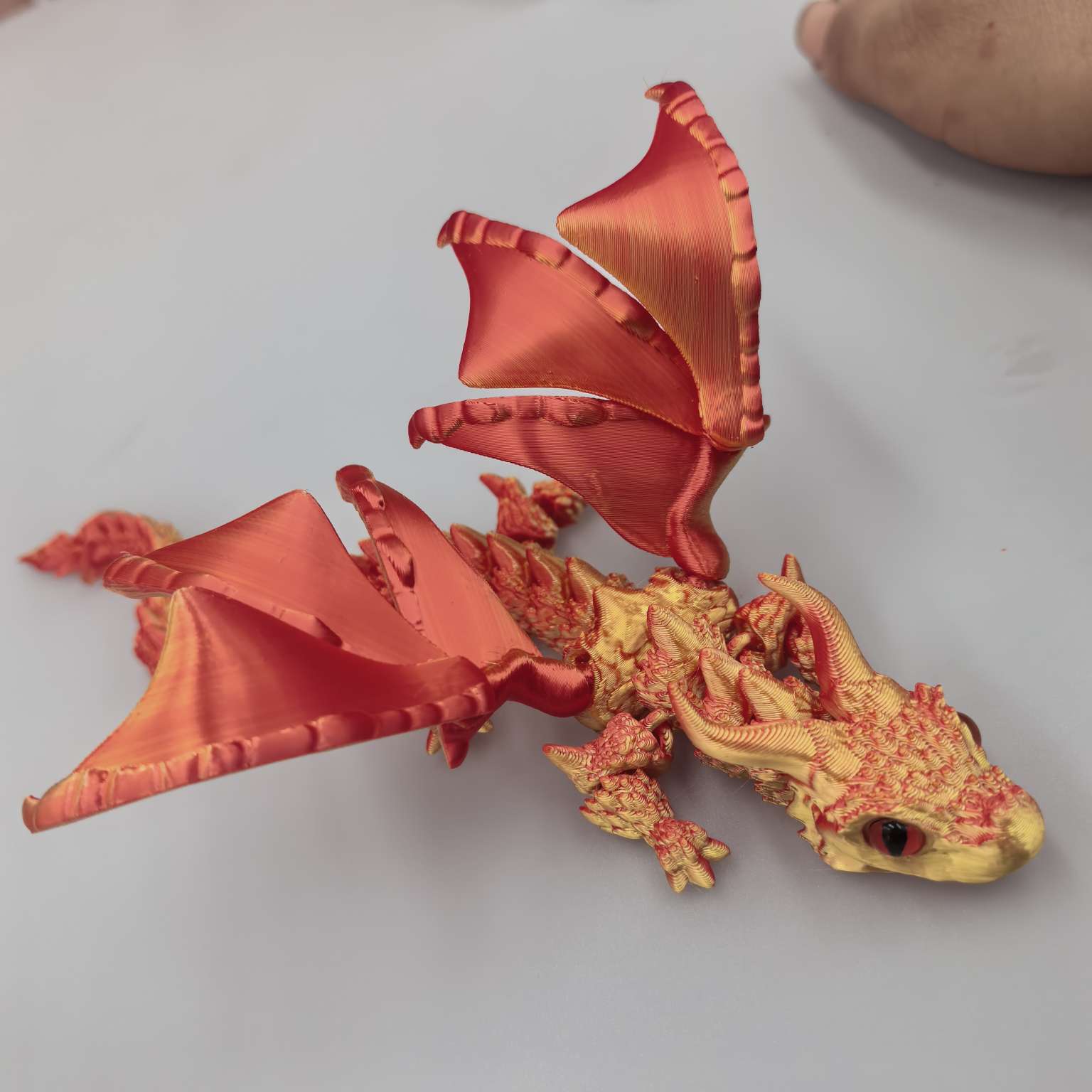 3D打印双角飞龙带翅膀多关节灵活可动镭射渐变爆款模型儿童玩具3D打印玩具详情图7