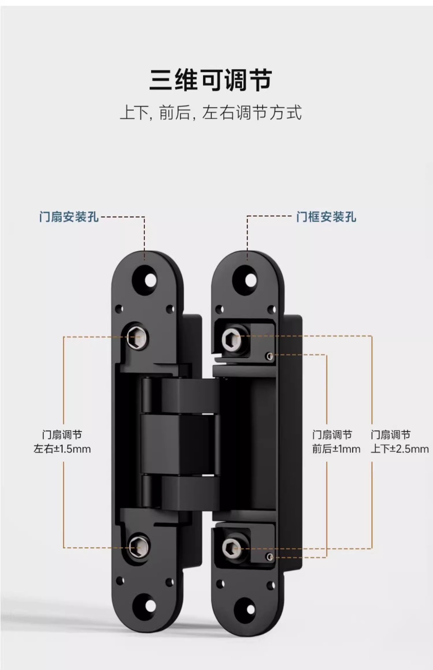 Stainless steel water-soaked hinges, invisible hinges, door hinges, door and window accessories, fireproof doors, furniture hardware accessories, sheet metal parts pic 13