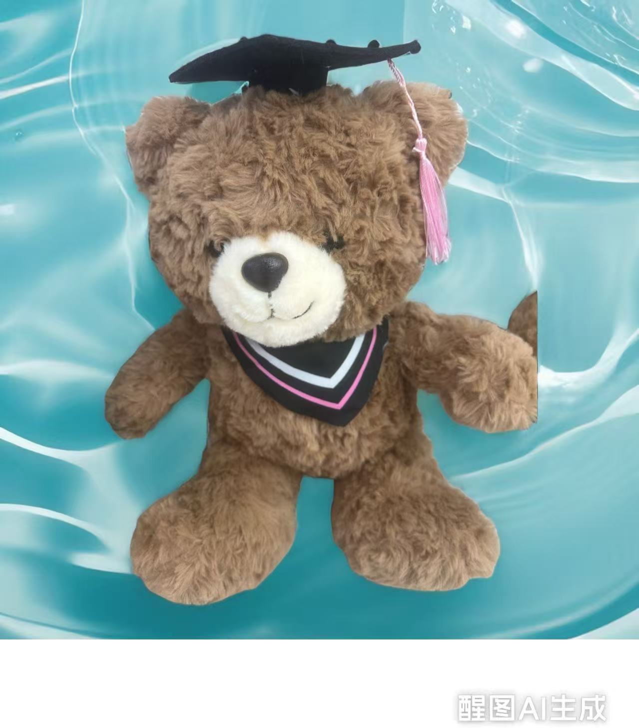 毛绒博士后泰迪熊玩具