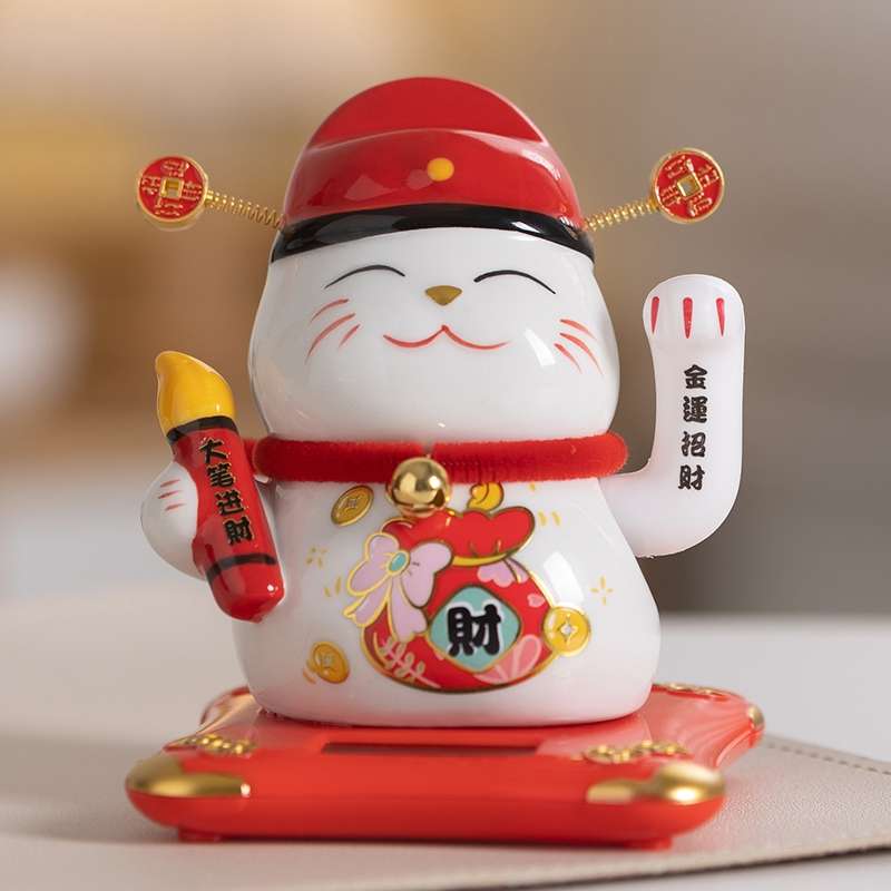 Ceramic handicrafts, gifts, ceramic God of Wealth cat, ceramic decorative handicrafts, ceramics detail image 2