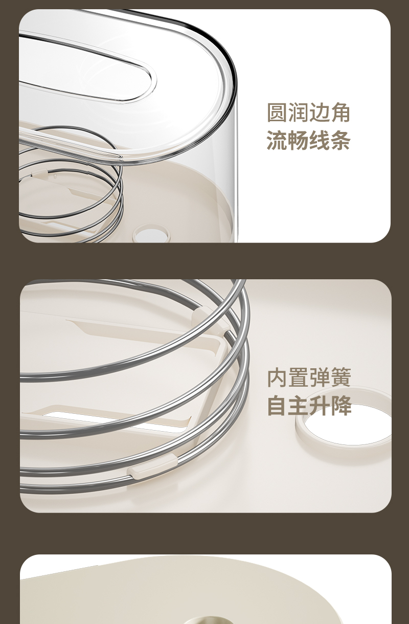 现代简约纸巾盒客厅高级感抽纸盒桌面内置弹簧高颜值纸巾收纳盒详情11
