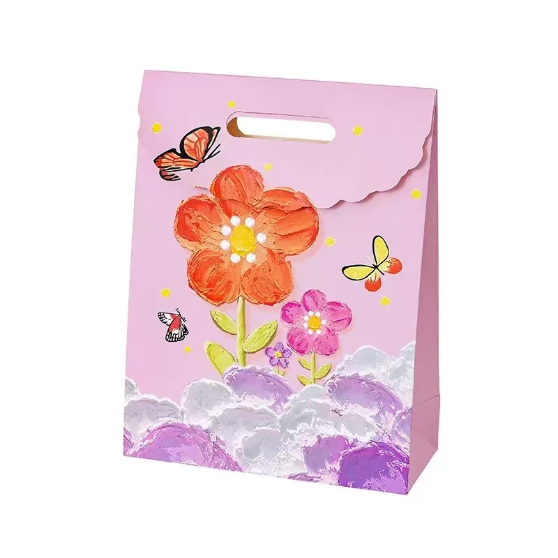 文艺油画翻盖礼品袋小号12*6*16，中号19*9*27，大号24*10.5*32cm详情10