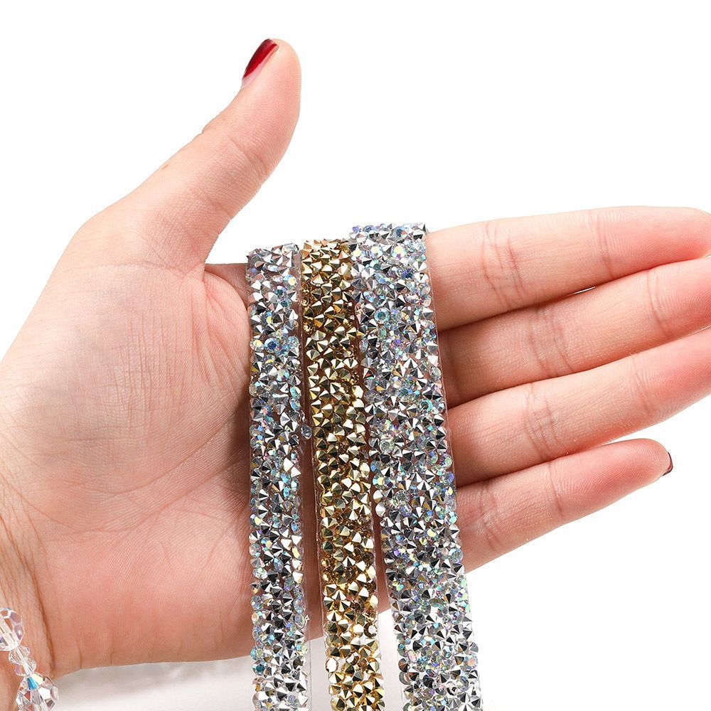 Diamond stickers, flash diamond self-adhesive double-sided glue, DIY handmade shoes, bags, crystal clothing accessories, lace decoration, diamond chain stickers detail image 3