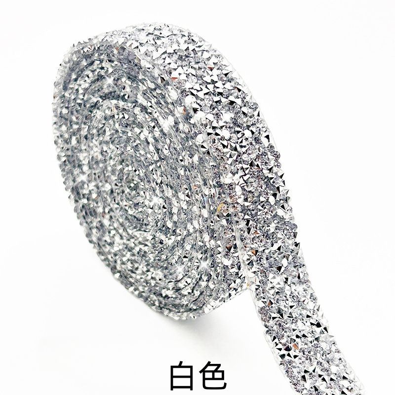 Diamond stickers, flash diamond self-adhesive double-sided glue, DIY handmade shoes, bags, crystal clothing accessories, lace decoration, diamond chain stickers detail image 9