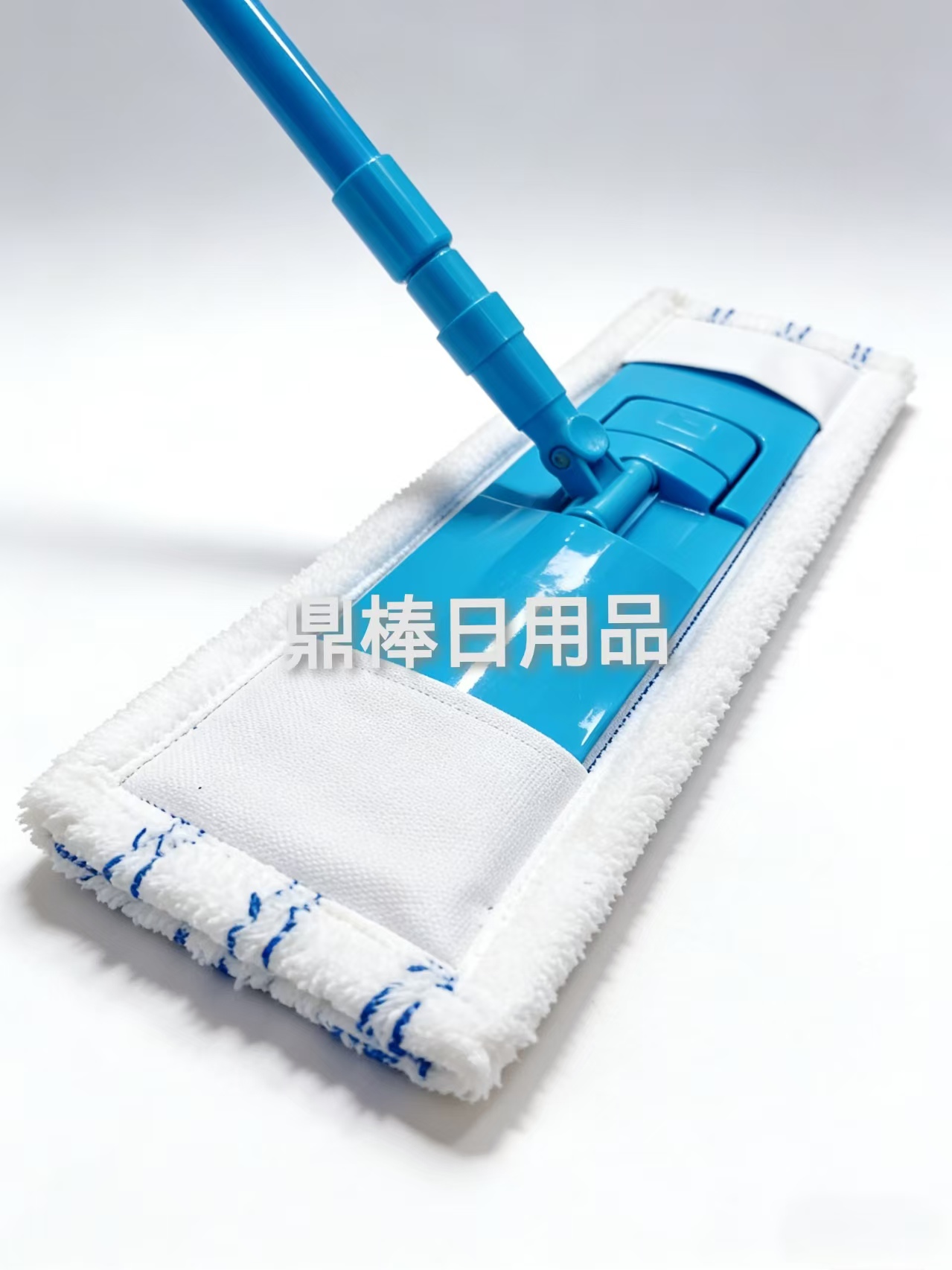 多用途蓝白条布头平板拖把 珊瑚绒拖把 雪尼尔拖把