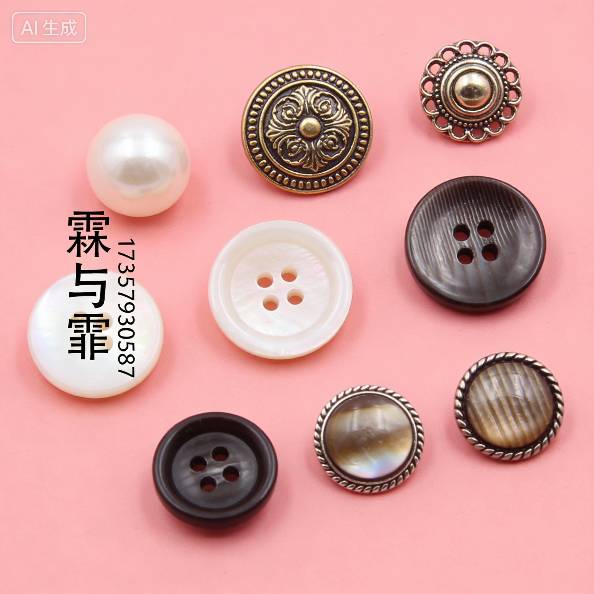 新款流行钮扣饰品款式 厂家直销