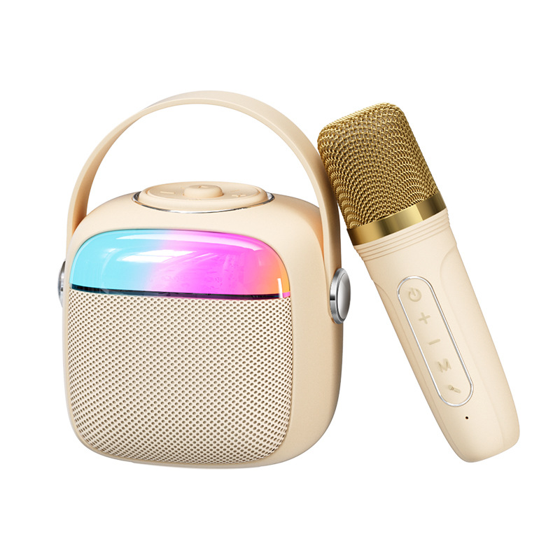 P1 Bluetooth Speaker with Microphone Gift Home Portable Children's Karaoke Microphone Wireless Speaker