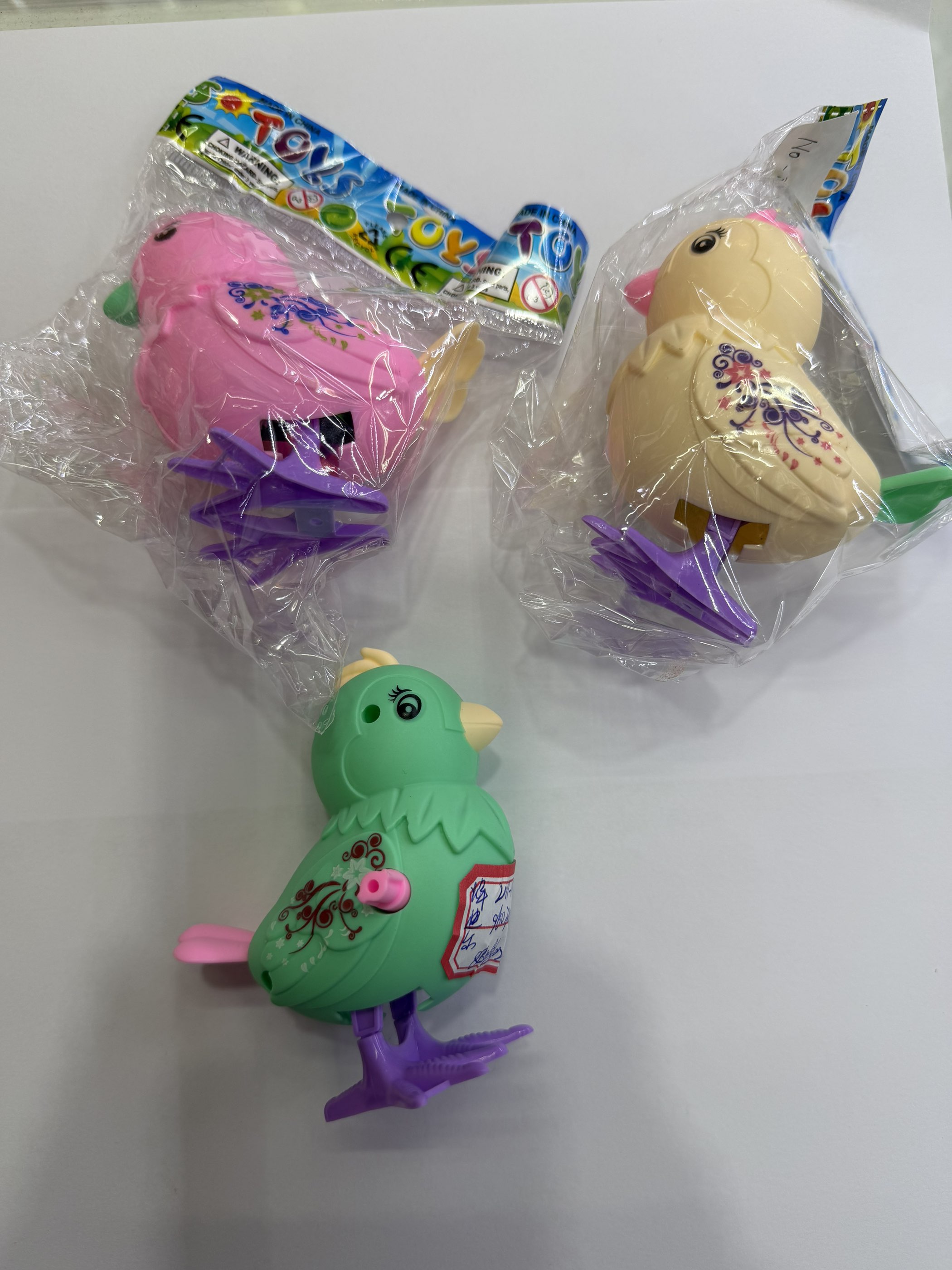 发条玩具小鸟玩具混色地摊货