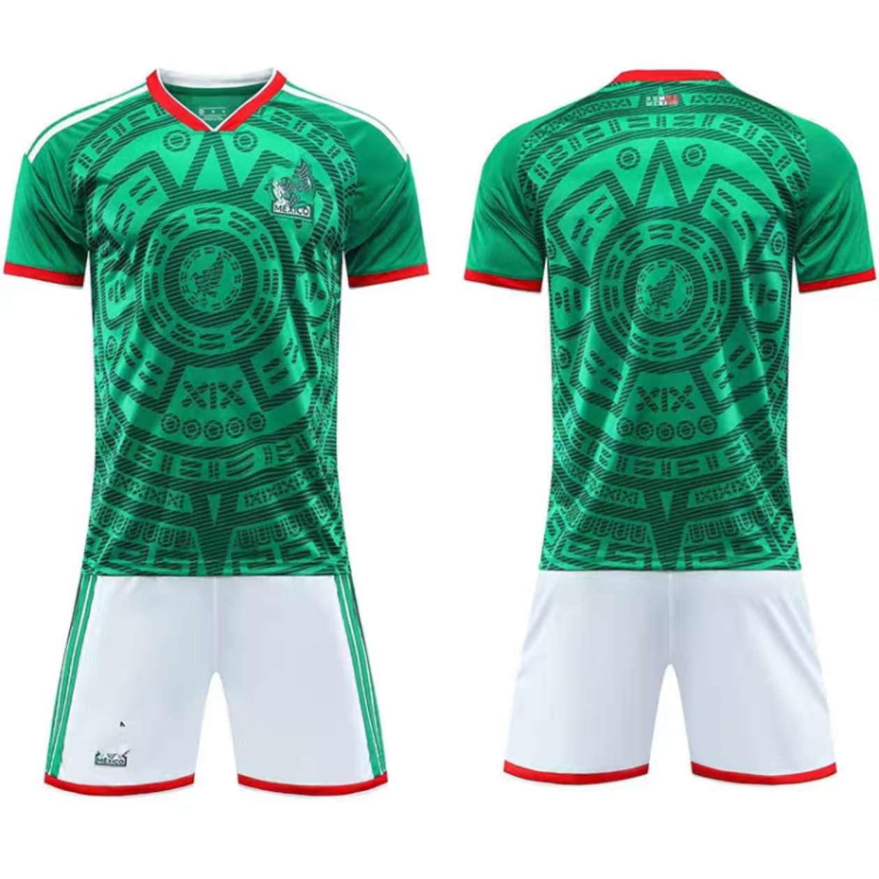 Cross-border football jerseys, high-grade mesh breathable fabric, full-body printed sportswear, breathable and sweat-absorbing professional sports football jerseys, high-elasticity breathable and comfortable football jerseys, custom-made World Cup jerseys, Mexico and Argentina team jerseys, football jerseys detail image 1