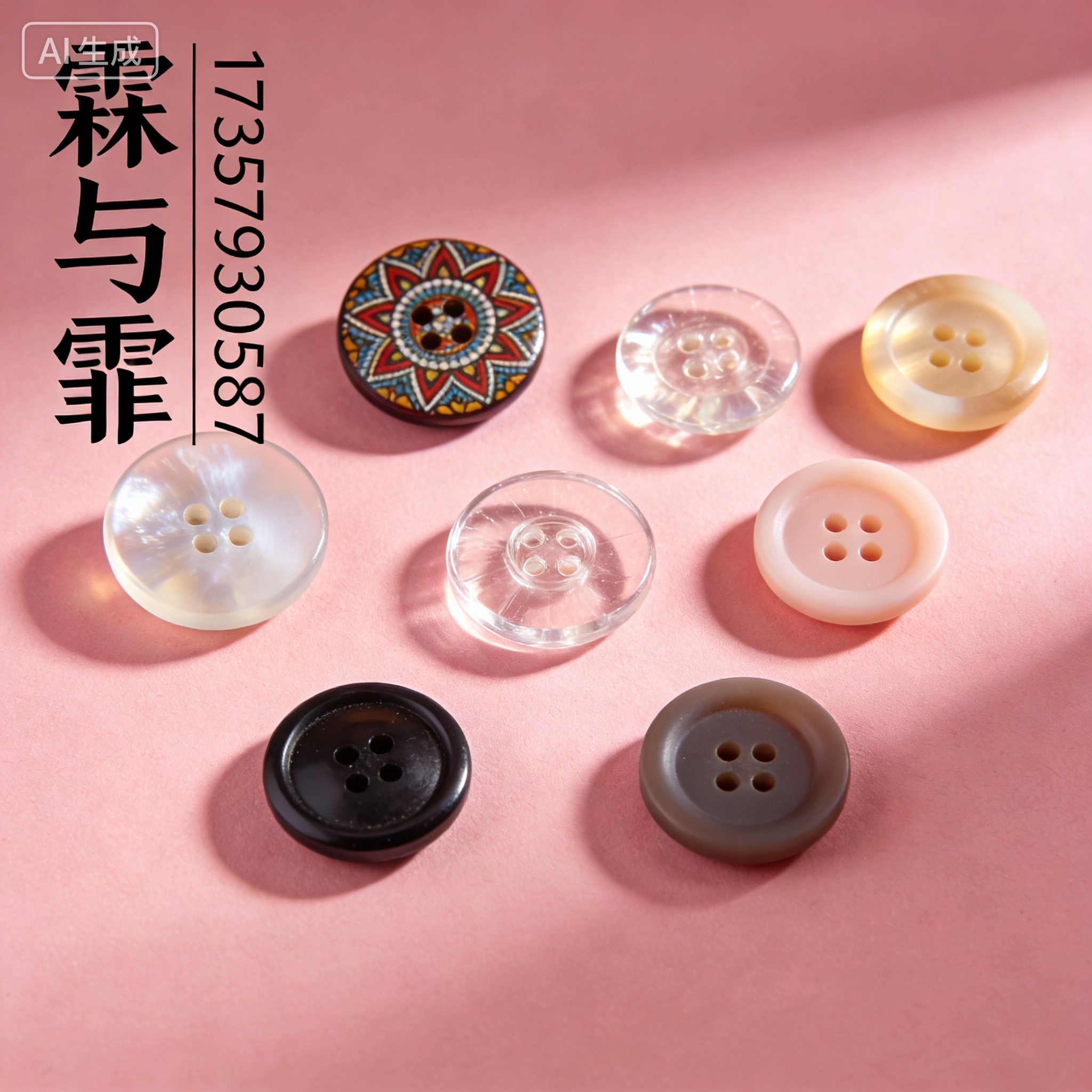 霖与霏钮扣 时尚潮流 款式新颖大气 简约时尚