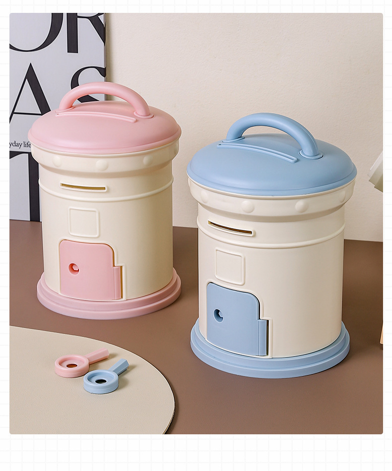 J192-W3509儿童可爱邮箱存钱存钱罐塑料储物存钱罐详情图3