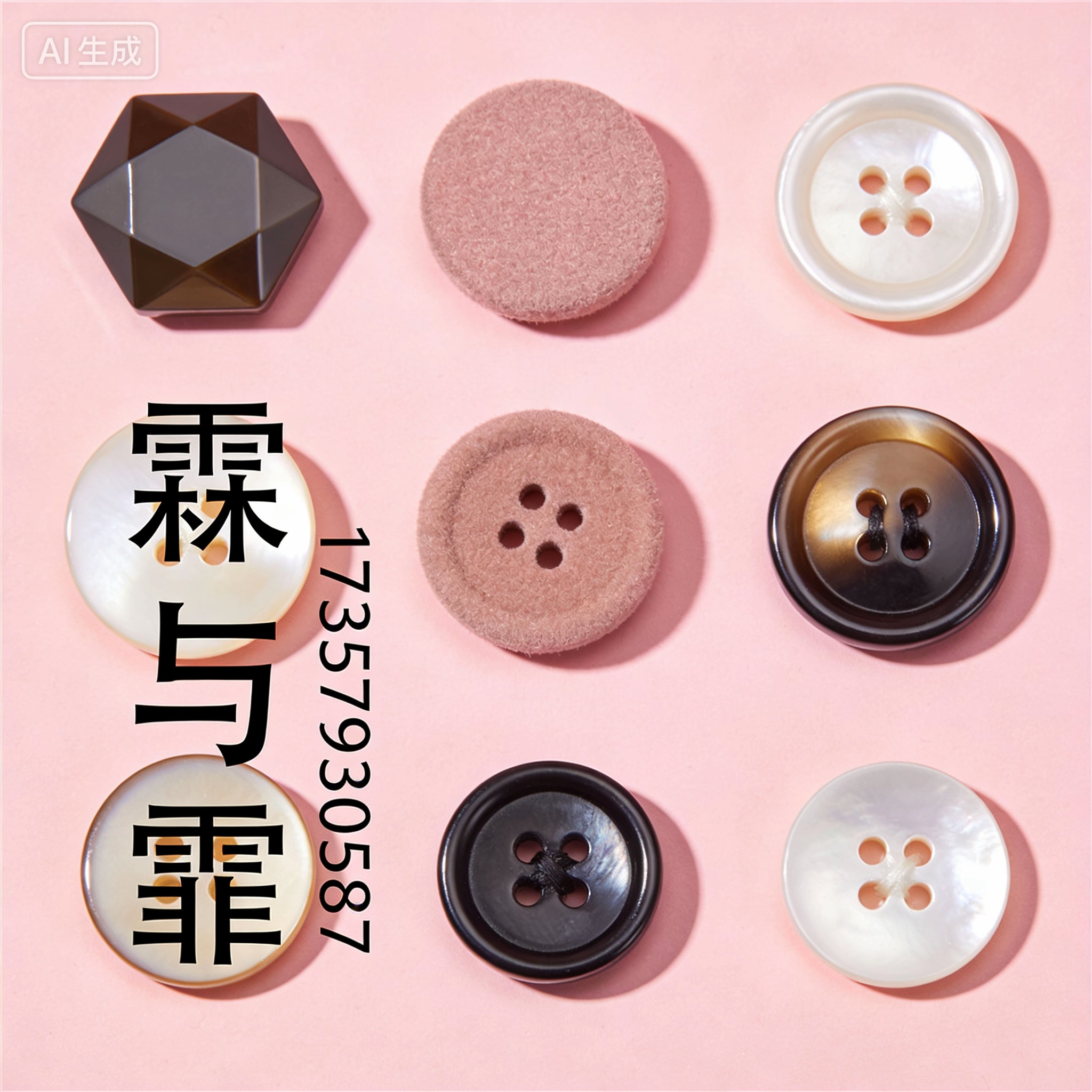 霖与霏钮扣 时尚潮流 款式新颖大气 简约时尚产品图