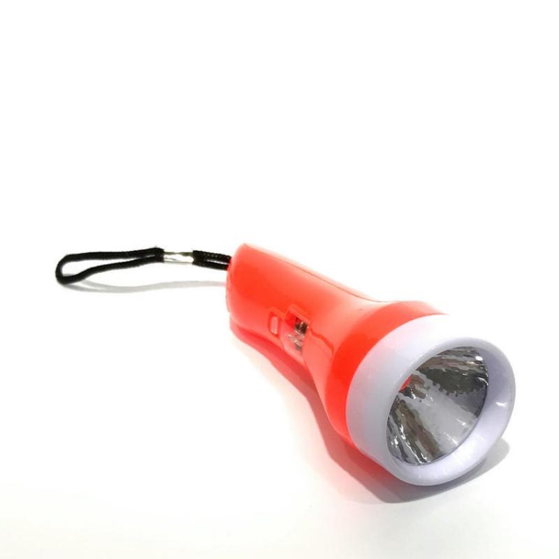 Plastic mini flashlight, led transparent head flashlight, hook flashlight, gift flashlight, orange