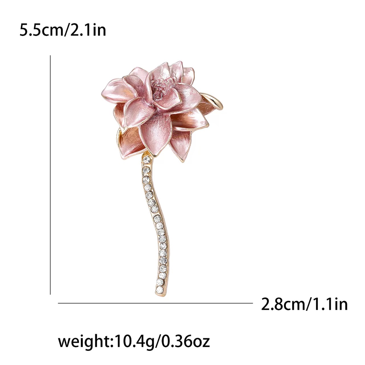 This retro European and American oil-dripping three-dimensional lotus brooch is fashionable, simple and versatile. It can be used as a brooch pendant for a coat Item Picture