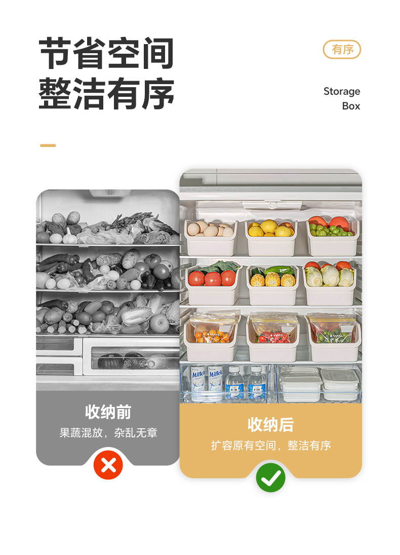 家用食品级保鲜盒冰箱加厚保鲜密封盒商用多规格带盖大容量收纳盒详情3