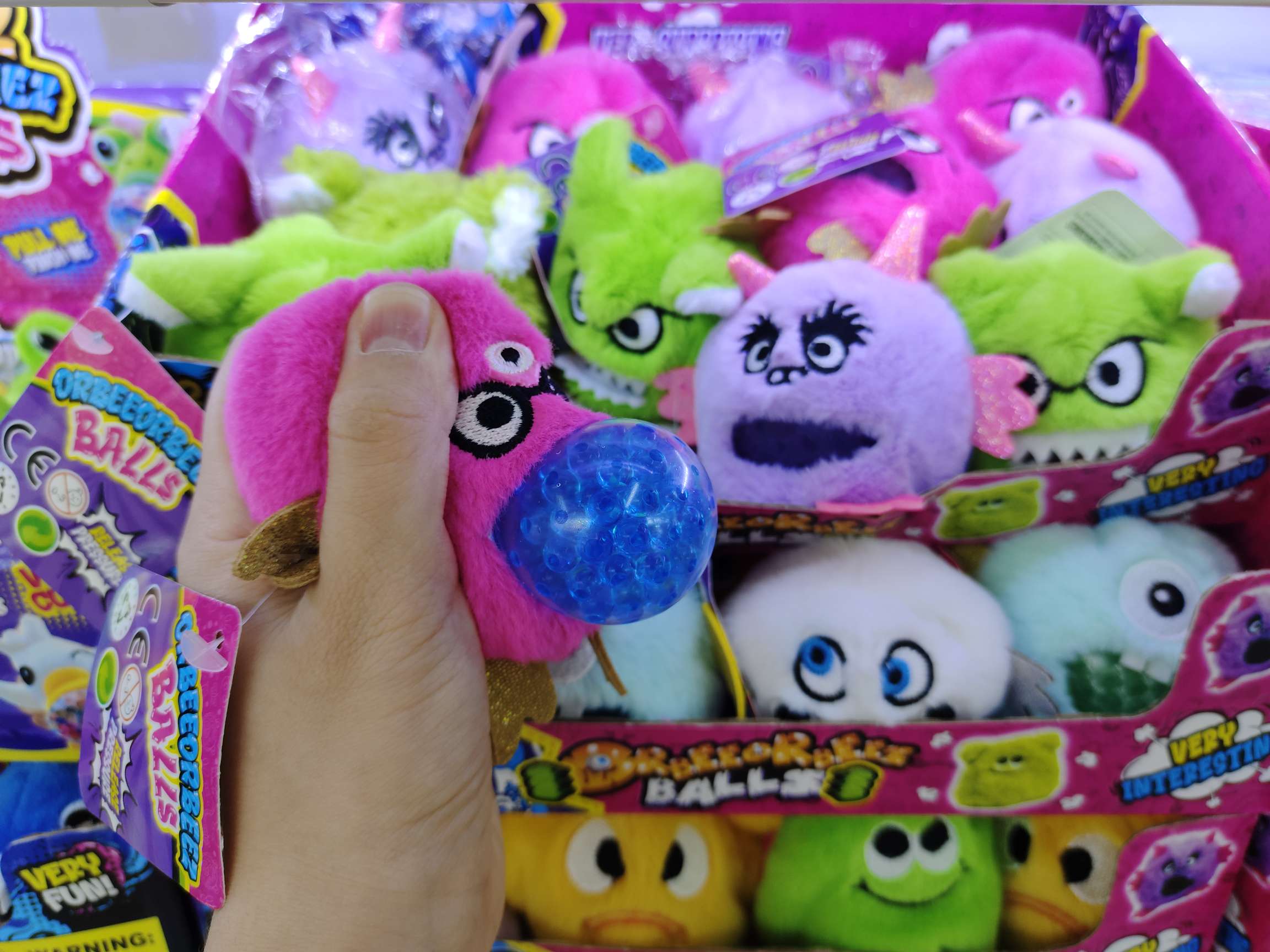 Children's plush stress-relieving pearl pinching toys, monster series, Ocean series, animal series detail image 1