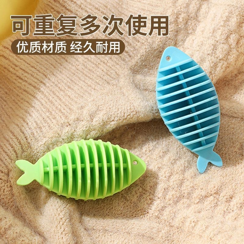 Cross-border bestseller soft rubber small fish laundry balls, washing machine cleaning balls, anti-entanglement wonder for clothes washing, laundry balls detail image 4