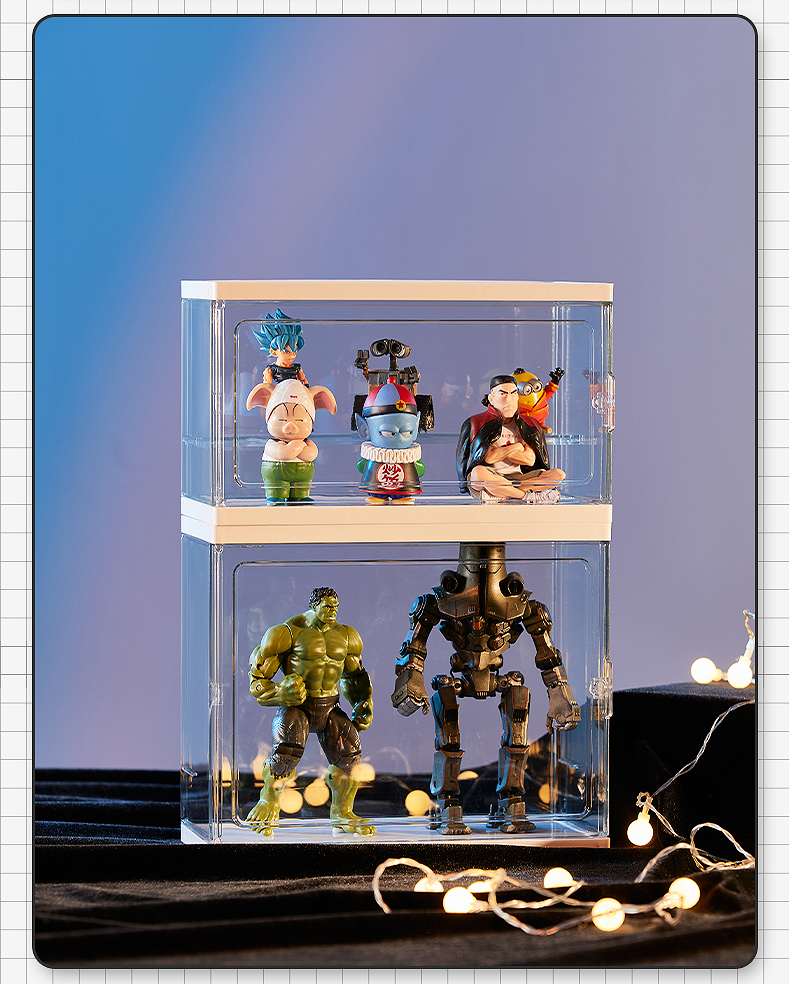 盲盒收纳展示架亚克力透明手办摆件展示柜适用于泡泡玛特展示盒子详情11